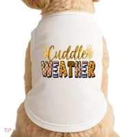 Cuddle Weather Cute Fall Pattern Doggie Tank thumb 0