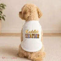 Cuddle Weather Cute Fall Pattern Doggie Tank thumb 2