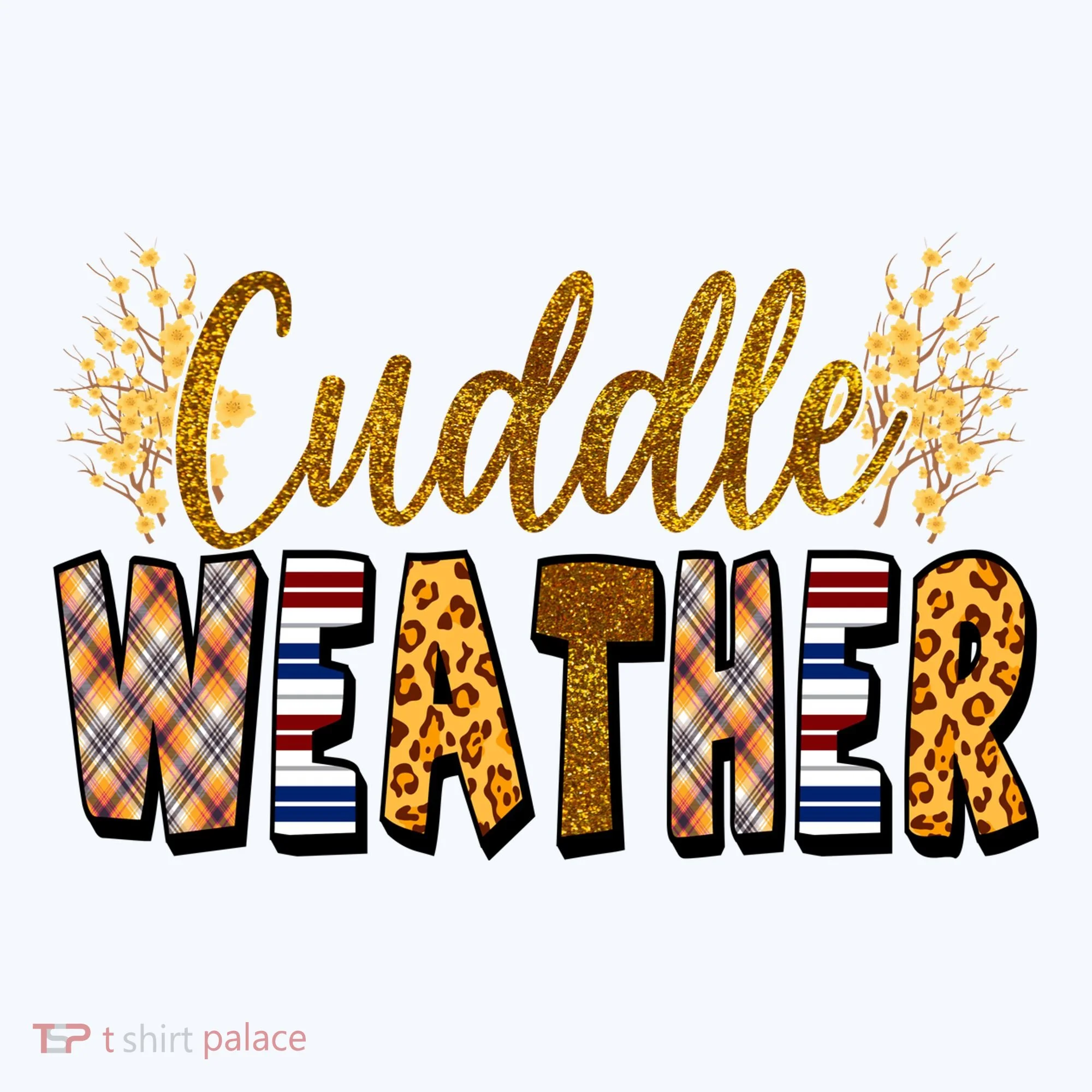 Cuddle Weather Cute Fall Pattern Doggie Tank