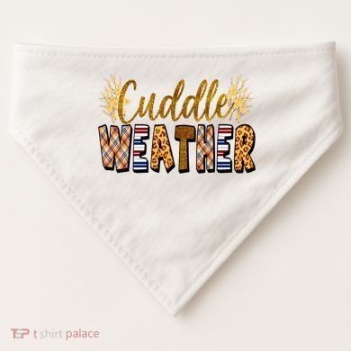 Cuddle Weather Cute Fall Pattern USA-Made Doggie Bandana