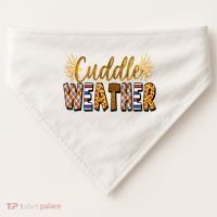 Cuddle Weather Cute Fall Pattern USA-Made Doggie Bandana thumb 0