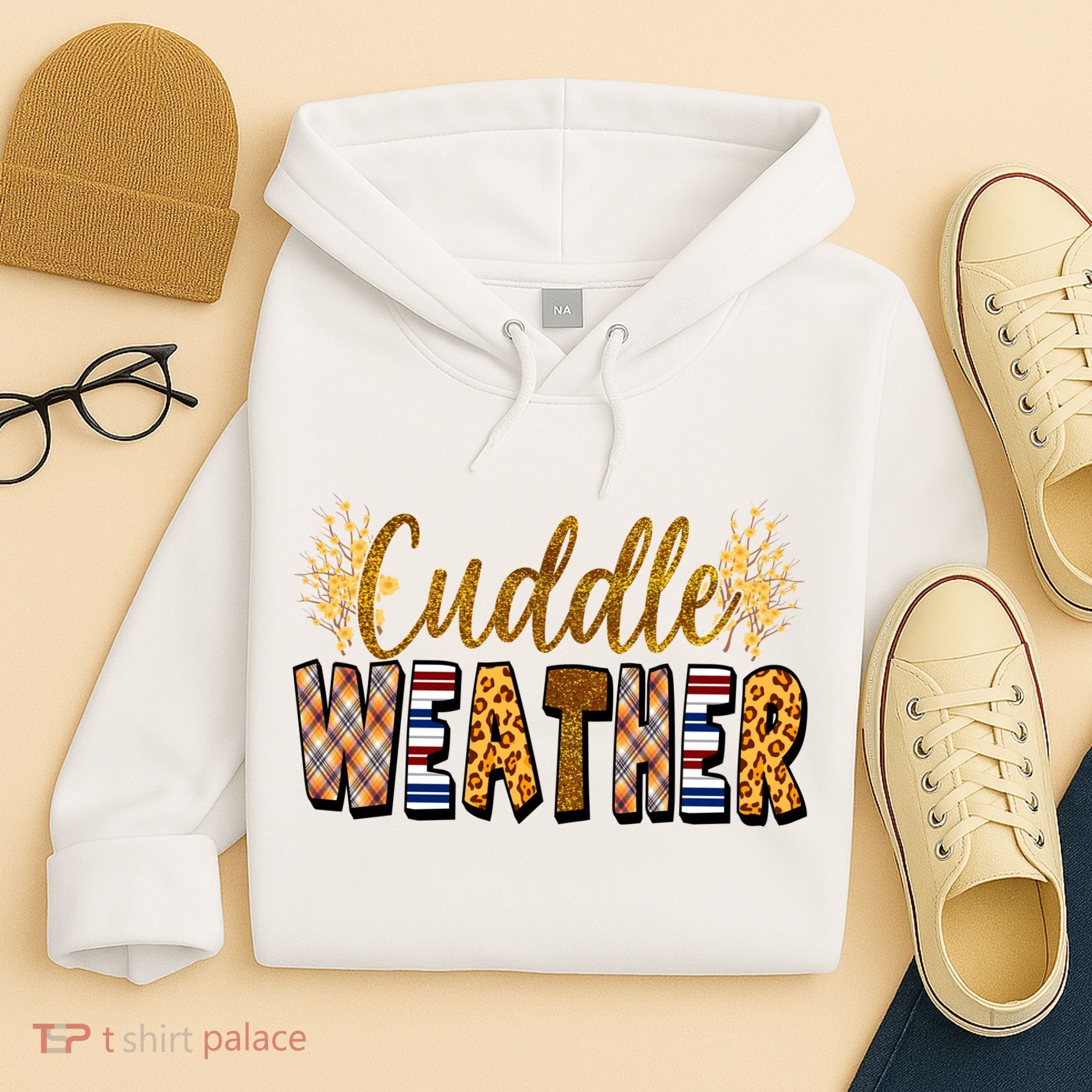Cuddle Weather Cute Fall Pattern Hoodie