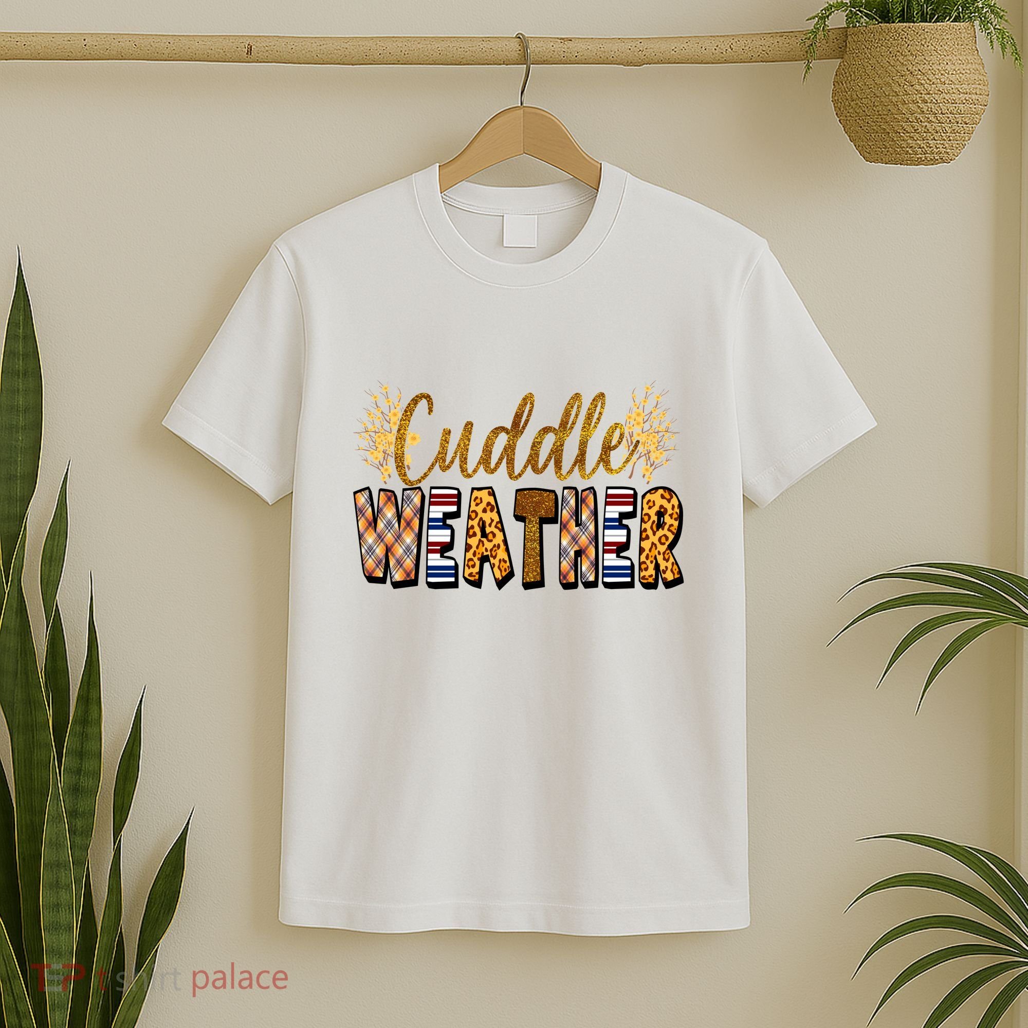 Cuddle Weather Cute Fall Pattern T-Shirt