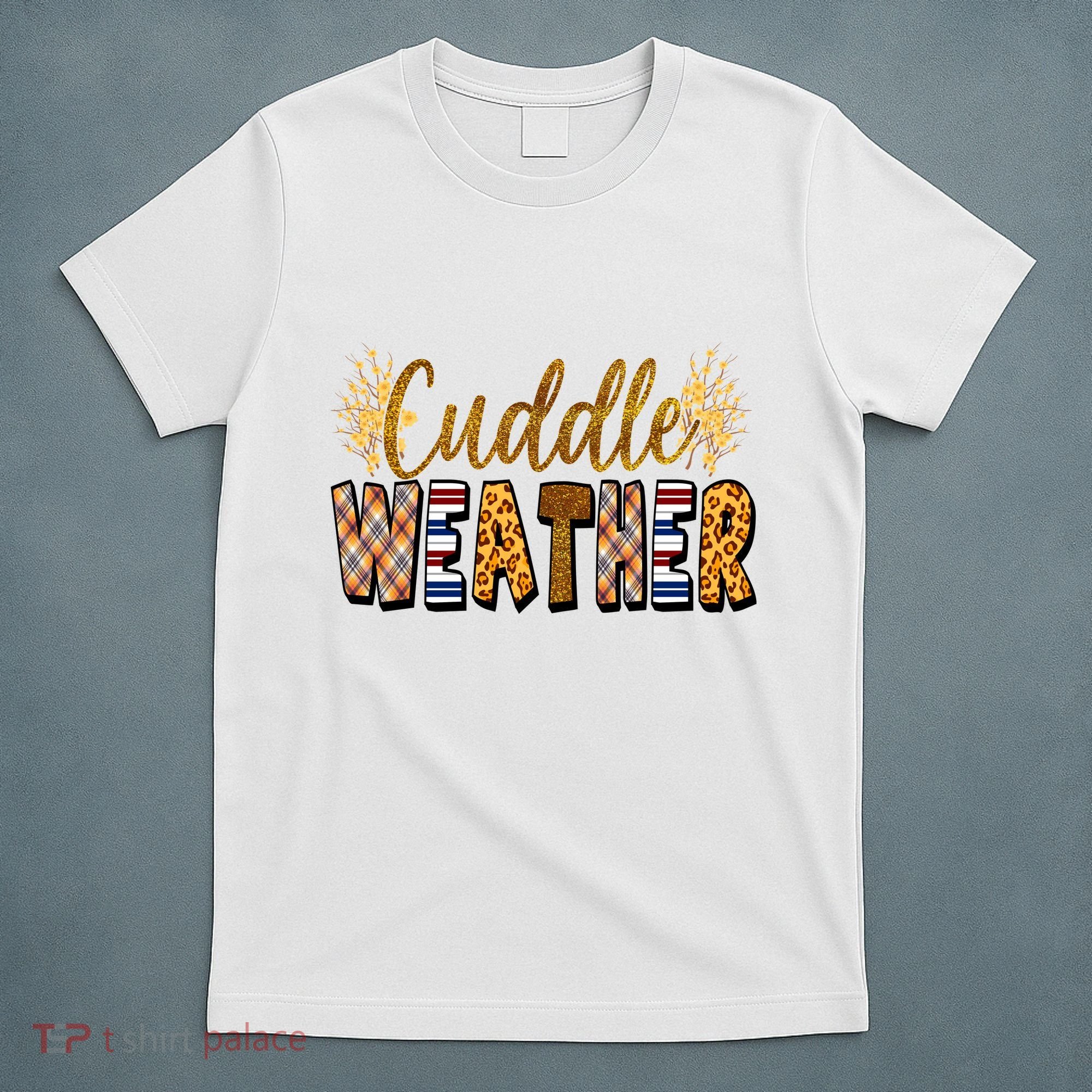 Cuddle Weather Cute Fall Pattern T-Shirt