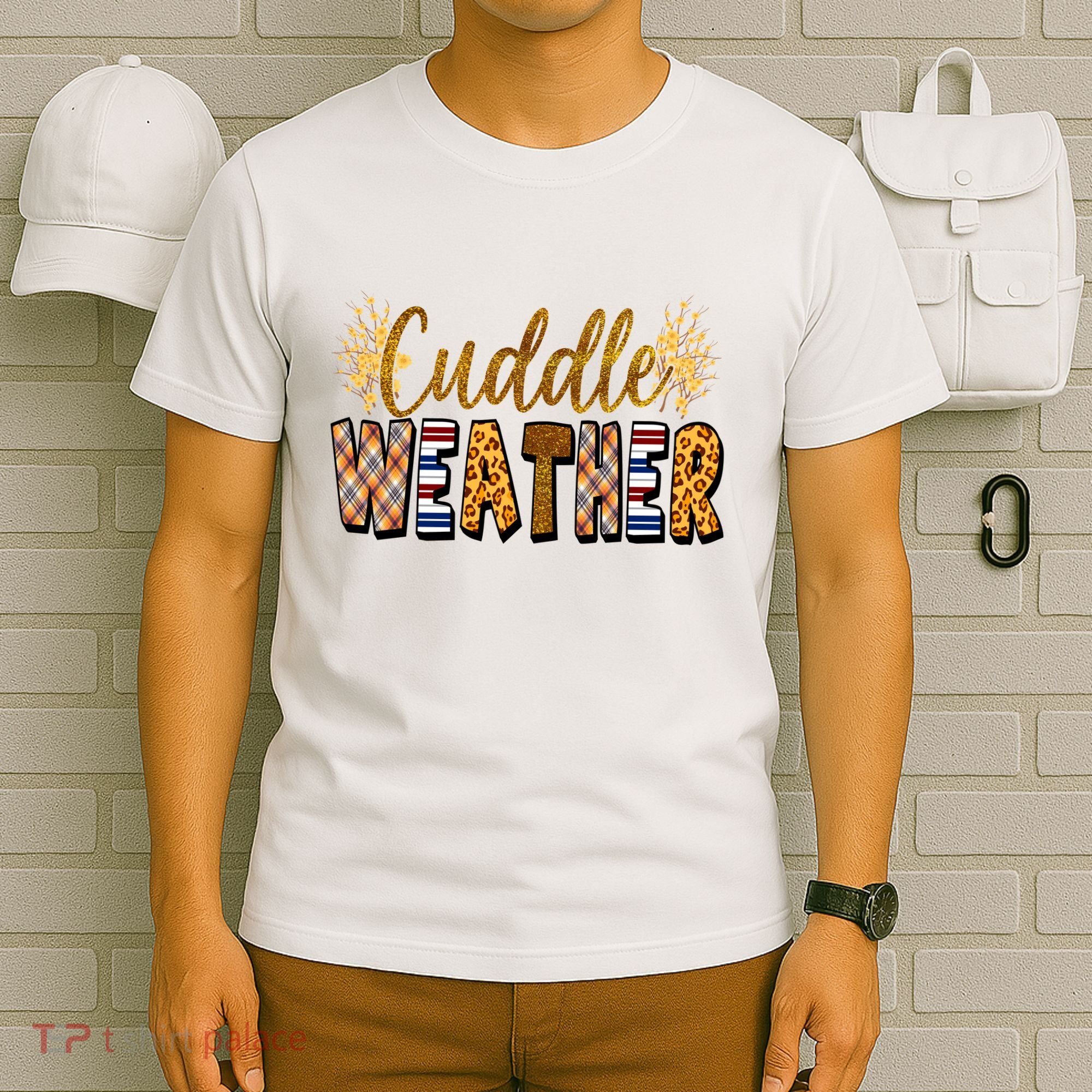 Cuddle Weather Cute Fall Pattern T-Shirt