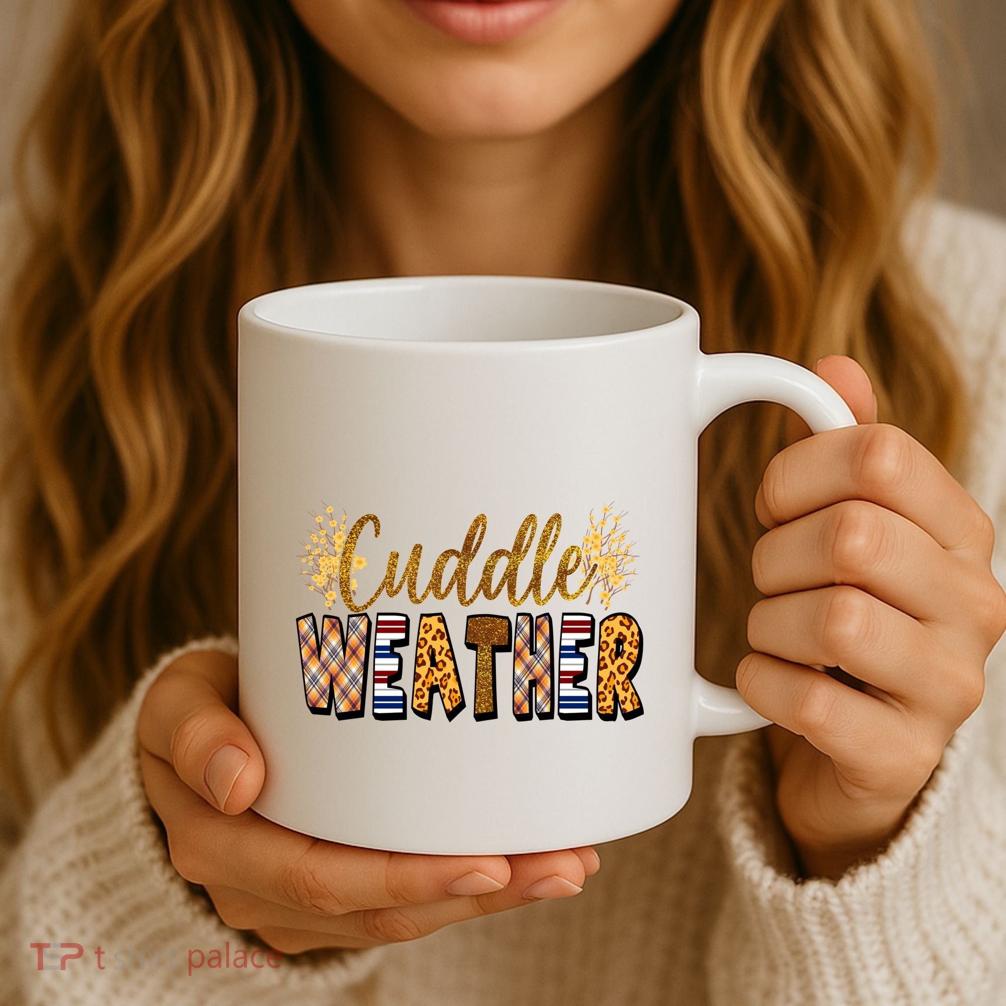 Cuddle Weather Cute Fall Pattern Coffee Mug