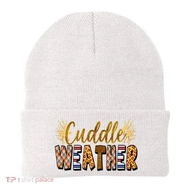 Cuddle Weather Cute Fall Pattern Beanie