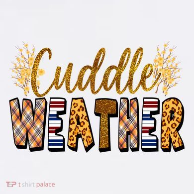Cuddle Weather Cute Fall Pattern Urban Oversized Heavyweight T-Shirt