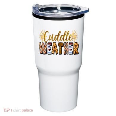 Cuddle Weather Cute Fall Pattern Tumbler