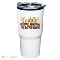 Cuddle Weather Cute Fall Pattern Tumbler thumb 0
