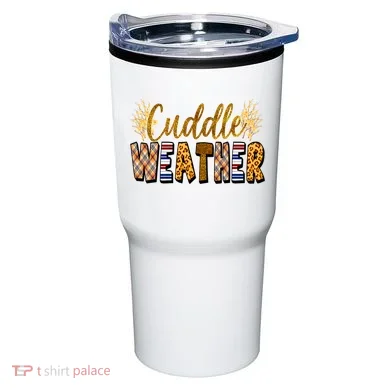 Cuddle Weather Cute Fall Pattern Tumbler