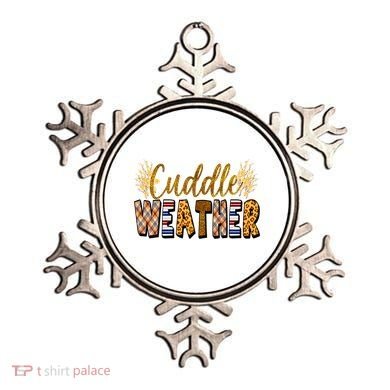 Cuddle Weather Cute Fall Pattern Ornament