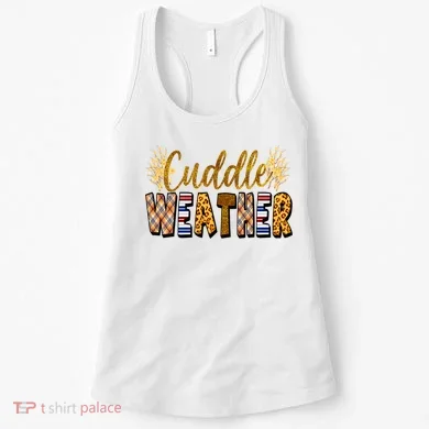 Cuddle Weather Cute Fall Pattern Women's Tank Top