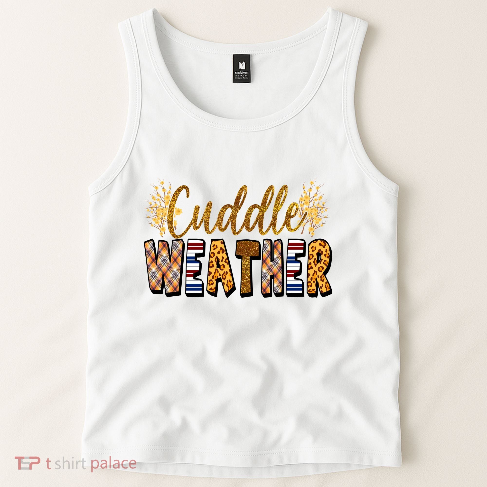 Cuddle Weather Cute Fall Pattern Tank Top