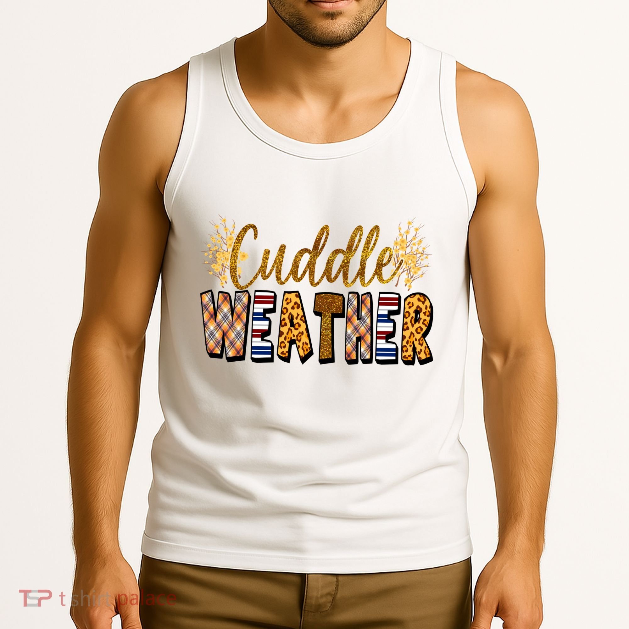 Cuddle Weather Cute Fall Pattern Tank Top