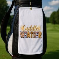 Cuddle Weather Cute Fall Pattern Golf Towel thumb 2