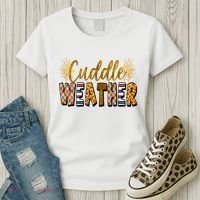 Cuddle Weather Cute Fall Pattern Women's T-Shirt thumb 3