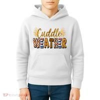 Cuddle Weather Cute Fall Pattern Kids Hoodie thumb 4
