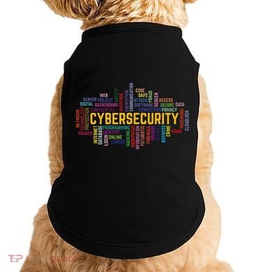 Cybersecurity Word Cloud Cyber Security Gift Cybersecurity Doggie Tank