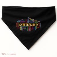 Cybersecurity Word Cloud Cyber Security Gift Cybersecurity USA-Made Doggie Bandana thumb 0