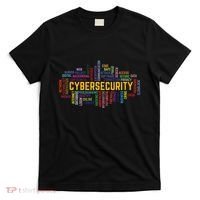 Cybersecurity Word Cloud Cyber Security Gift Cybersecurity T-Shirt thumb 0