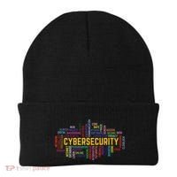 Cybersecurity Word Cloud Cyber Security Gift Cybersecurity Beanie thumb 0