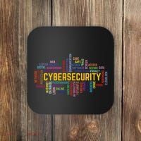 Cybersecurity Word Cloud Cyber Security Gift Cybersecurity Coaster thumb 0