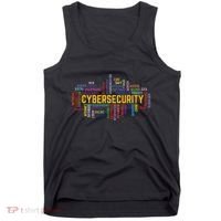 Cybersecurity Word Cloud Cyber Security Gift Cybersecurity Tank Top thumb 0