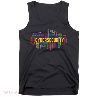 Cybersecurity Word Cloud Cyber Security Gift Cybersecurity Tank Top