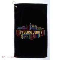 Cybersecurity Word Cloud Cyber Security Gift Cybersecurity Golf Towel thumb 0