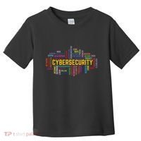 Cybersecurity Word Cloud Cyber Security Gift Cybersecurity Toddler T-Shirt thumb 0