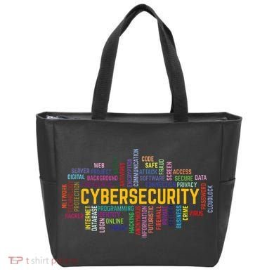 Cybersecurity Word Cloud Cyber Security Gift Cybersecurity Tote Bag