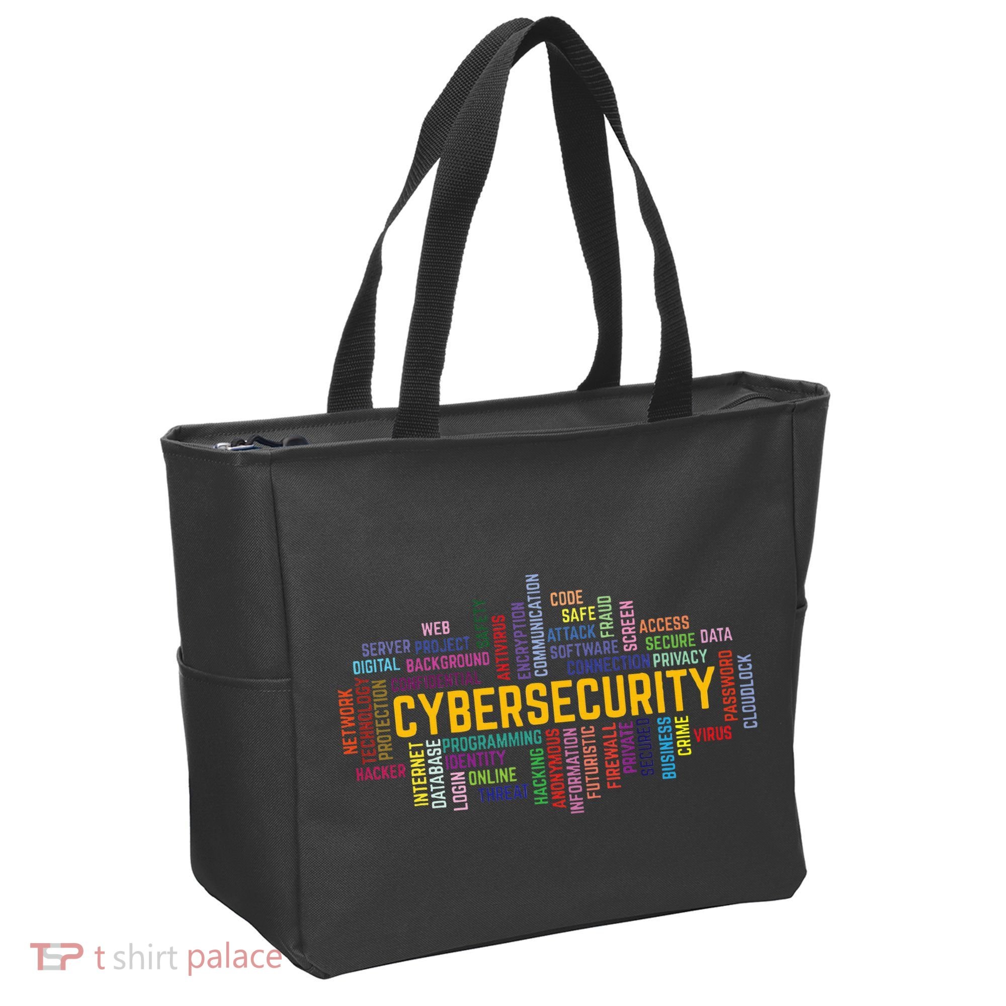 Cybersecurity Word Cloud Cyber Security Gift Cybersecurity Tote Bag