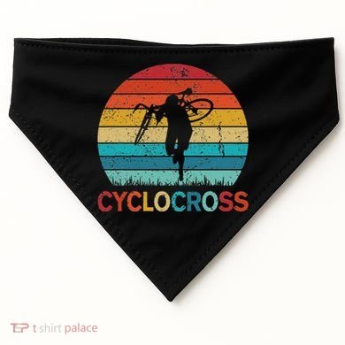 Cyclocross With Cyclocross Bicycle USA-Made Doggie Bandana