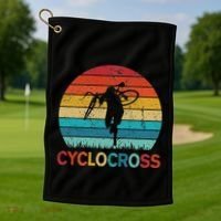 Cyclocross With Cyclocross Bicycle Golf Towel thumb 1