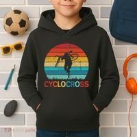 Cyclocross With Cyclocross Bicycle Kids Hoodie thumb 2