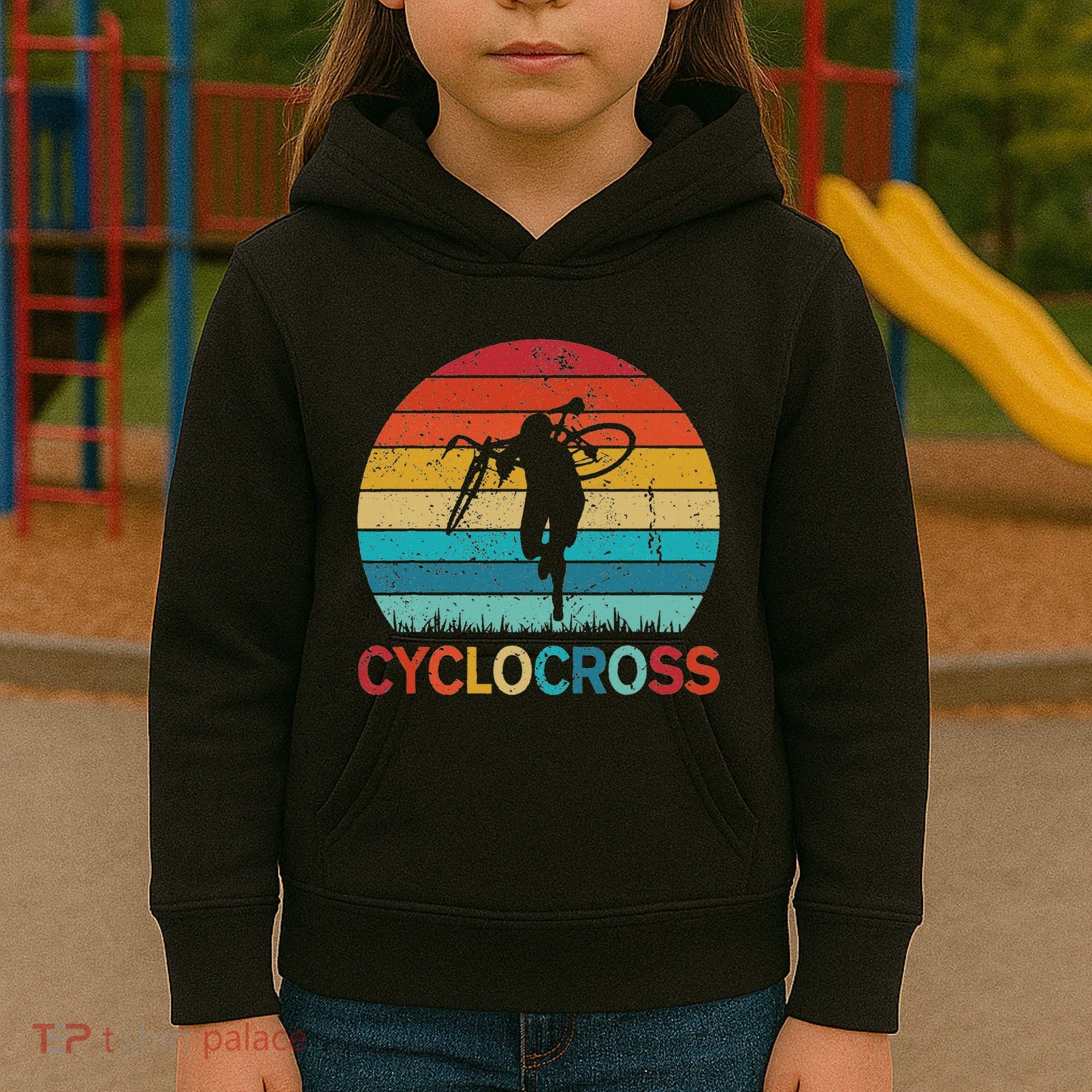 Cyclocross With Cyclocross Bicycle Kids Hoodie