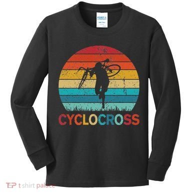 Cyclocross With Cyclocross Bicycle Kids Long Sleeve Shirt