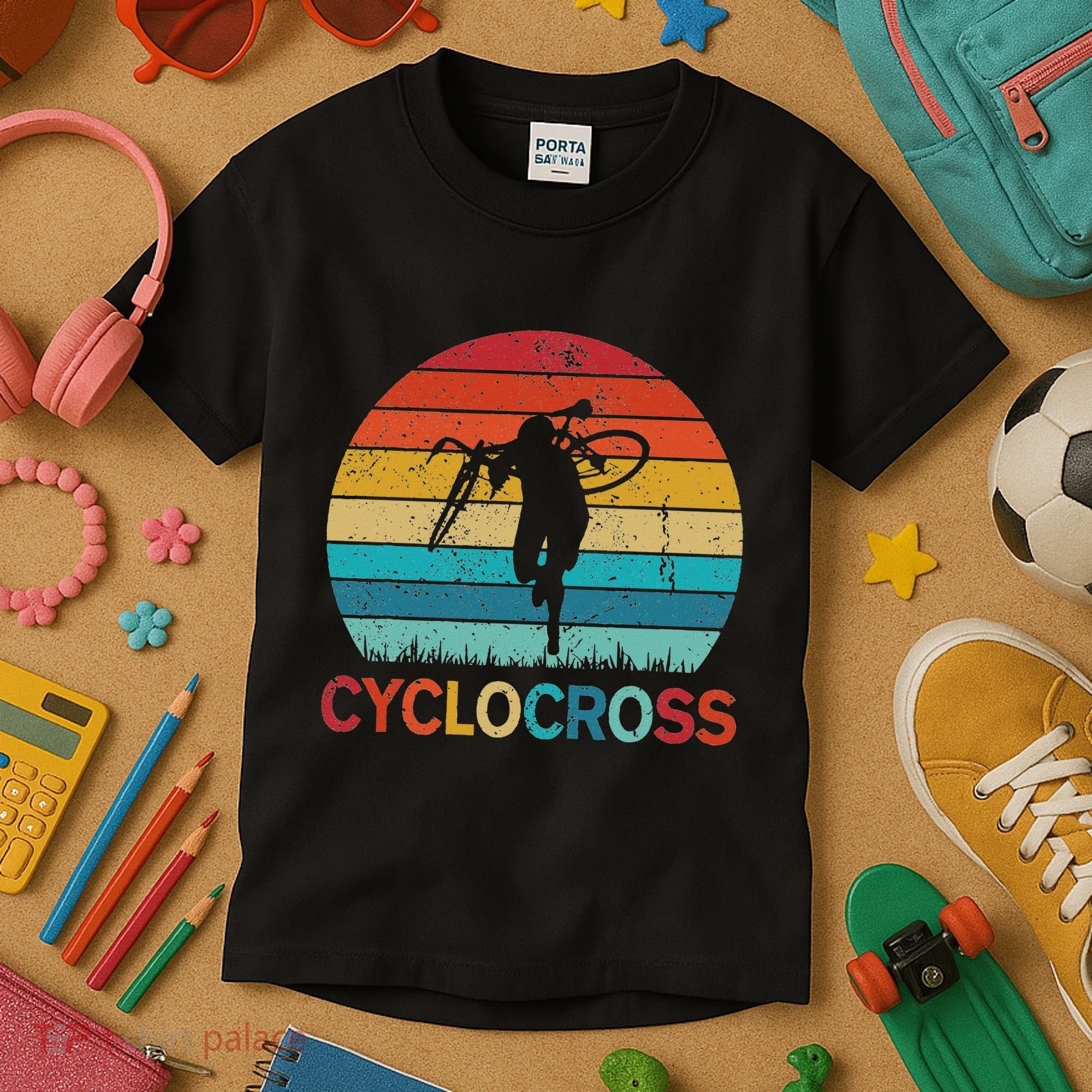 Cyclocross With Cyclocross Bicycle Kids T-Shirt