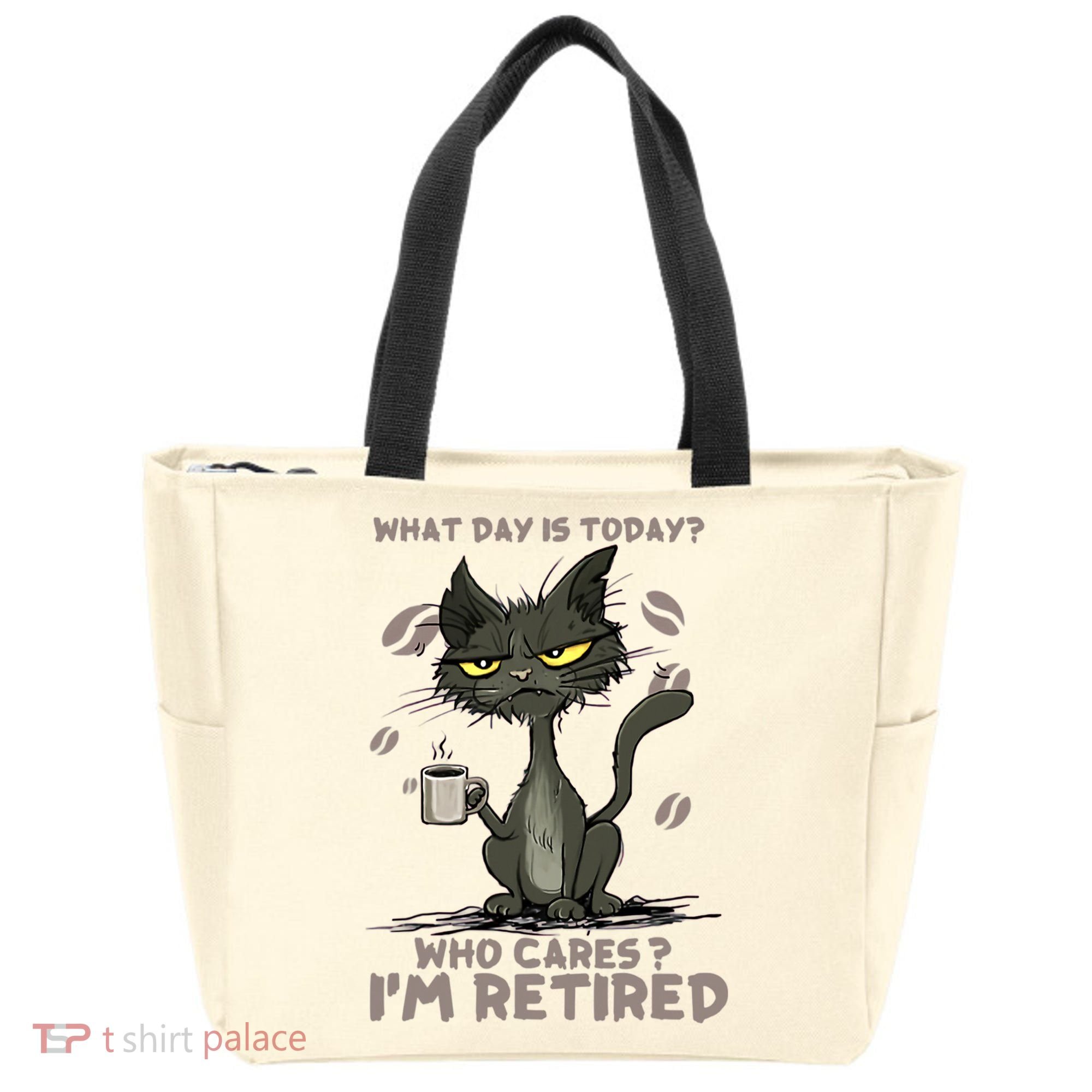 Cat What Day Is Today Who Cares I‘m Retired Tote Bag