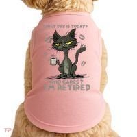 Cat What Day Is Today Who Cares I‘m Retired Doggie Tank thumb 0