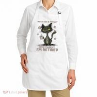 Cat What Day Is Today Who Cares I‘m Retired Apron thumb 2