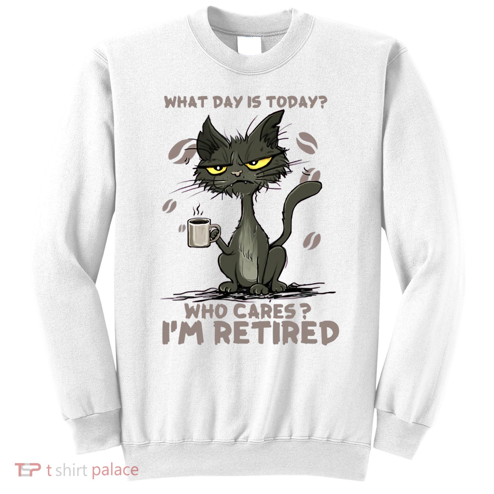 Cat What Day Is Today Who Cares I‘m Retired Sweatshirt