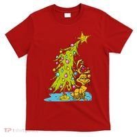 Christmas With Dog Max And Whoville Tree Dog Christmas Lights T-Shirt thumb 0