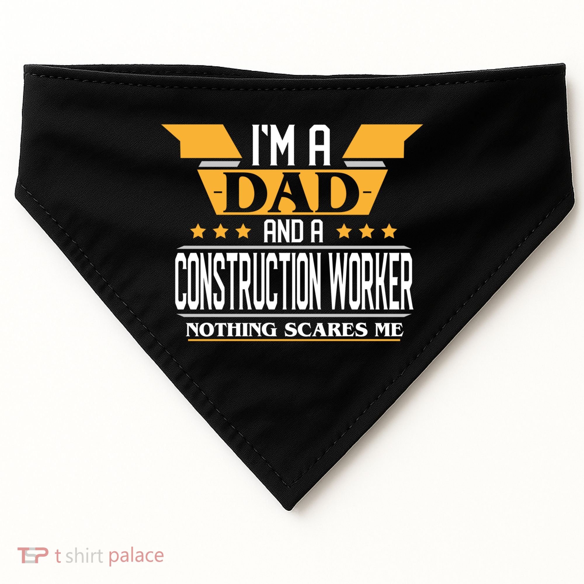Construction Worker Dad Gift For Fathers Day Gift USA-Made Doggie Bandana