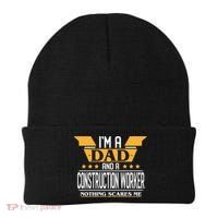 Construction Worker Dad Gift For Fathers Day Gift Beanie thumb 0