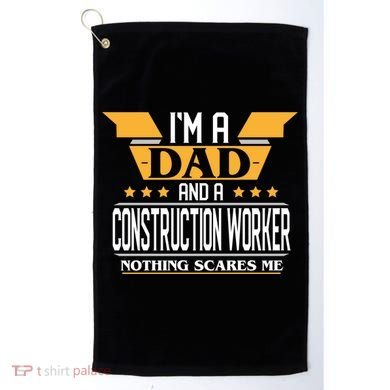 Construction Worker Dad Gift For Fathers Day Gift Golf Towel