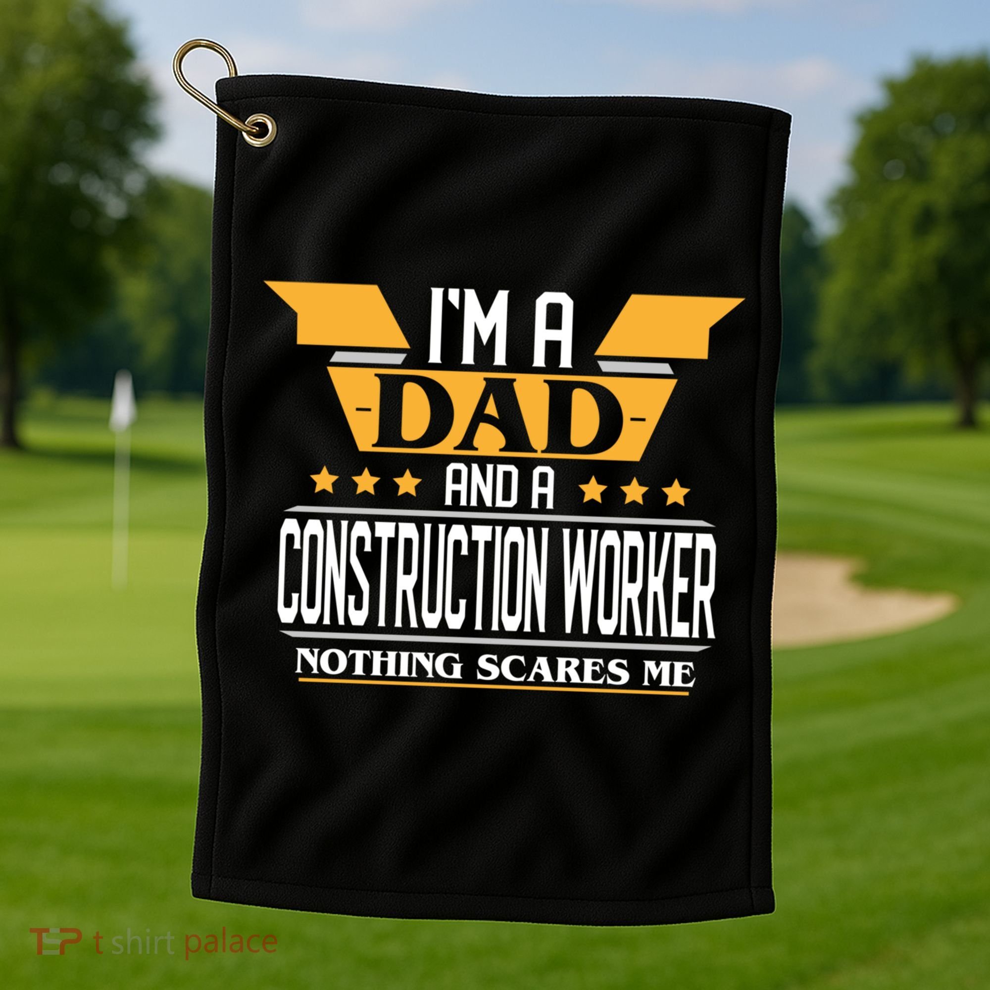 Construction Worker Dad Gift For Fathers Day Gift Golf Towel
