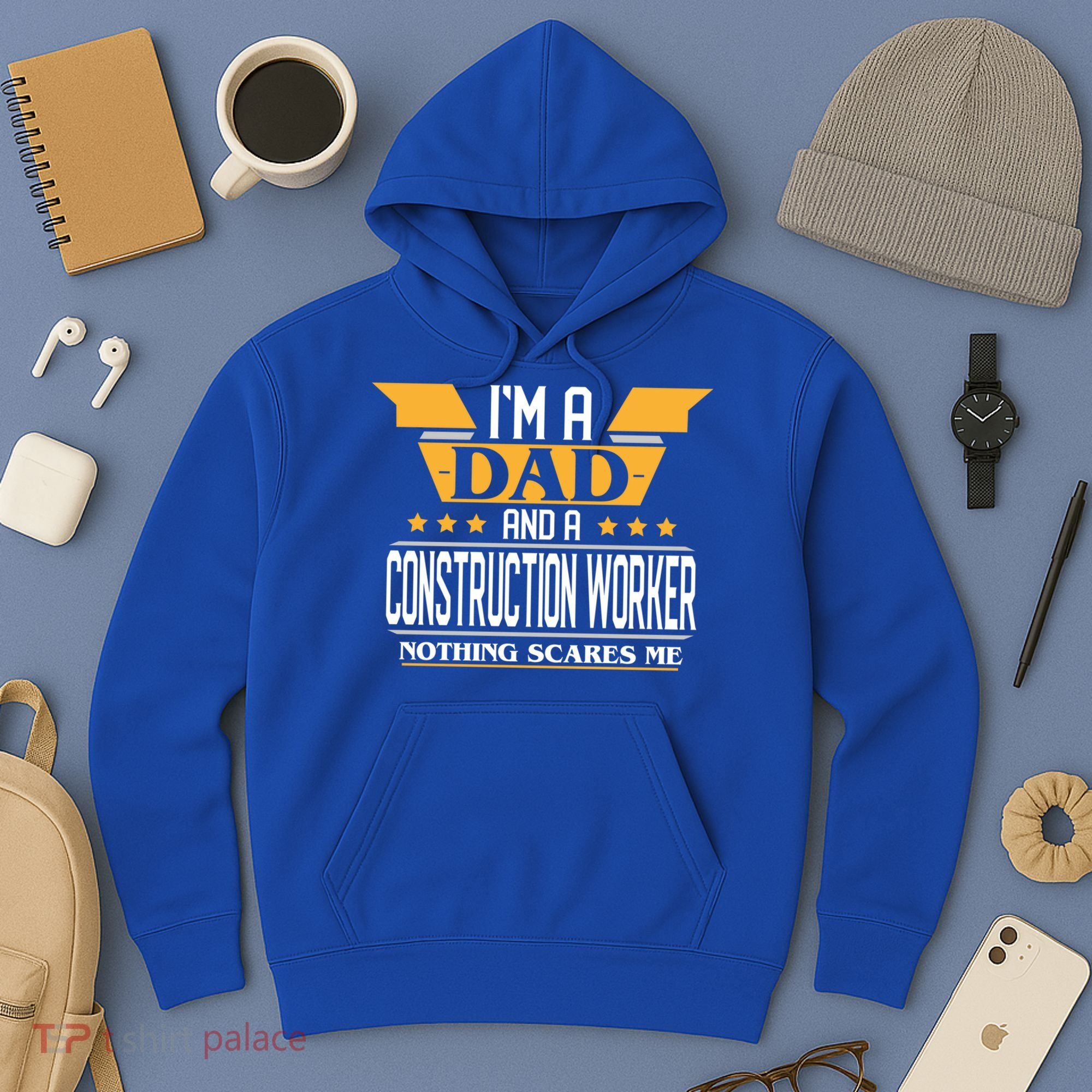 Construction Worker Dad Gift For Fathers Day Gift Hoodie