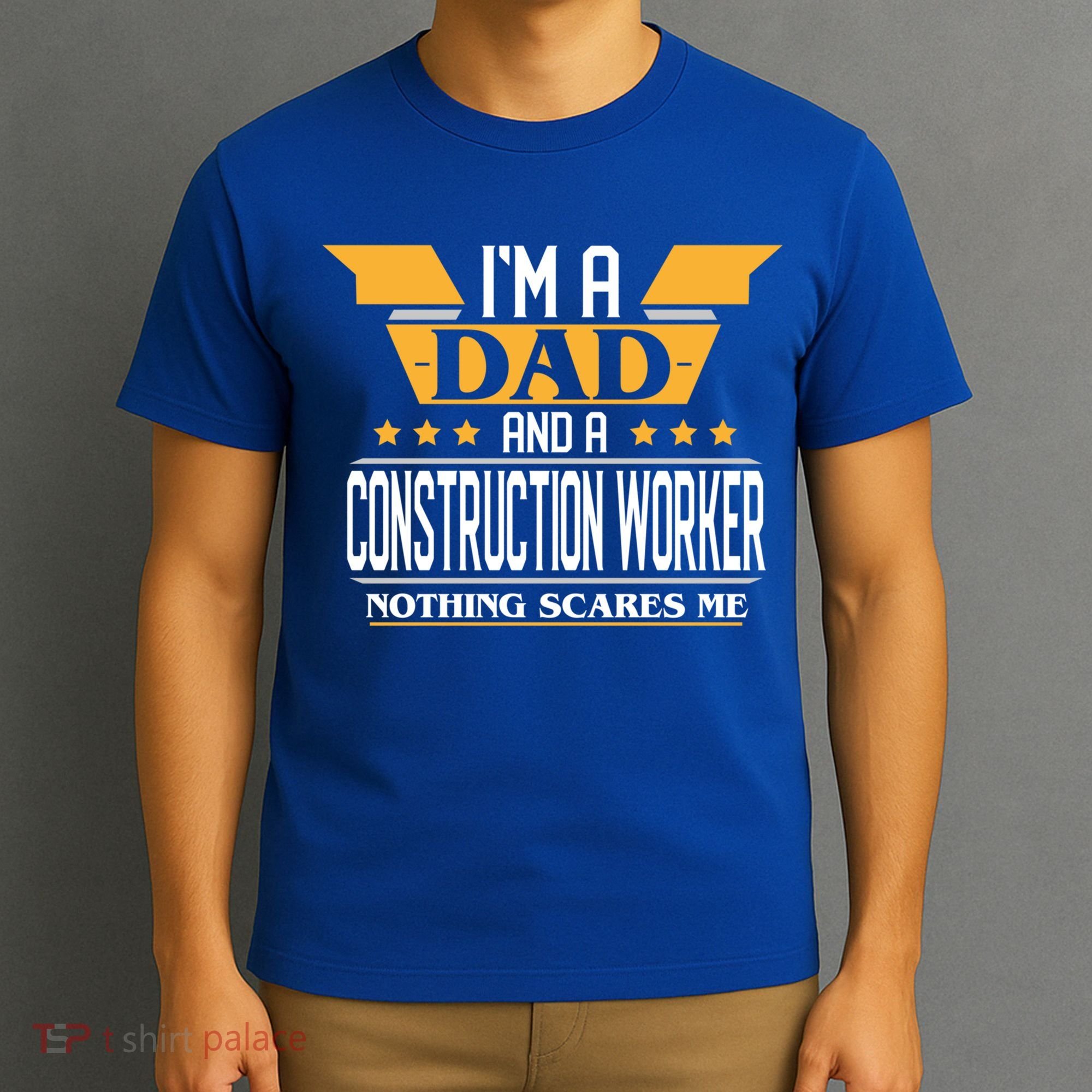 Construction Worker Dad Gift For Fathers Day Gift T-Shirt